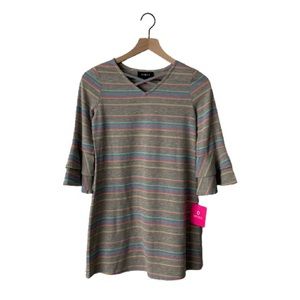 Amy Byer Bell Sleeve Knit A Line Dress Girls Large